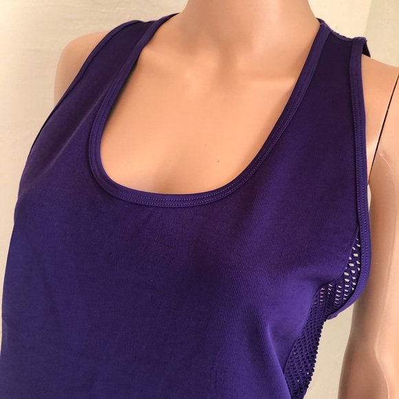 Fabletics Serenity Seamless Purple Open-Mesh Tank-Top Women’s Size XL NWT Shirt - Picture 7 of 16